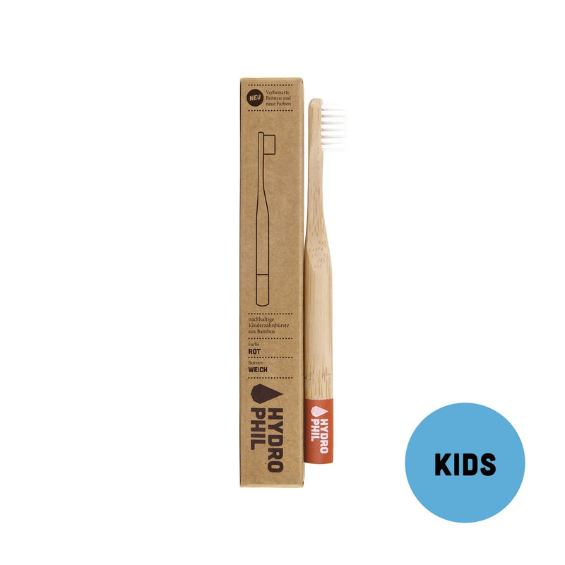 Nachhaltige Zahnbürste von Hydrophil. Aus Bambus produziert. Für Kinder.